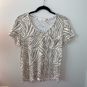 Anthropologie zebra printed tshirt